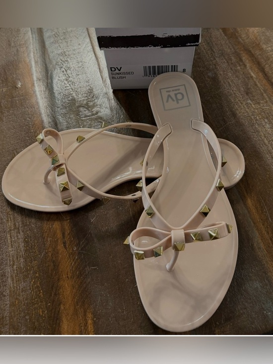 DV by Dolce Vita Shoes - Dolce Vita Women’s Size 8 Sunkissed Blush Studded Jelly Bow Sandals NIB
